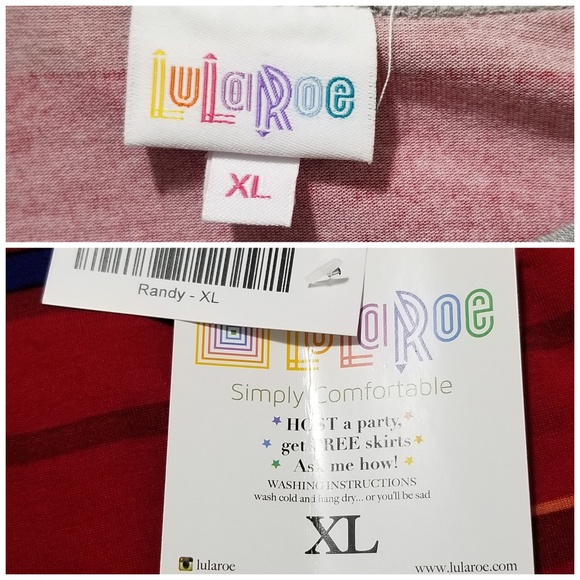 NWT Lularoe Striped Randy Size XL - Picture 4 of 5